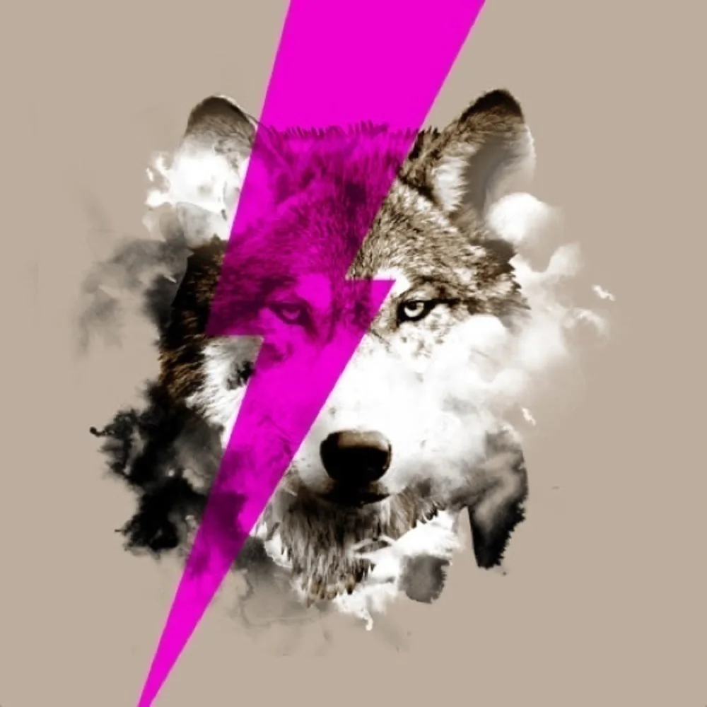 Deny Designs Bowie wolf shower curtain